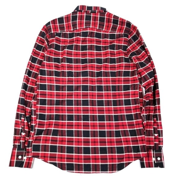 Nordstrom Good Man Long Sleeve Button Down Shirt Plaid Red Black Mens Large - Picture 3 of 4